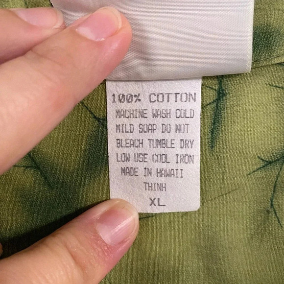 Winnie Fashion Hawaiian Short Sleeved Button Up Tropical Top Size XL 100% Cotton - Picture 5 of 5